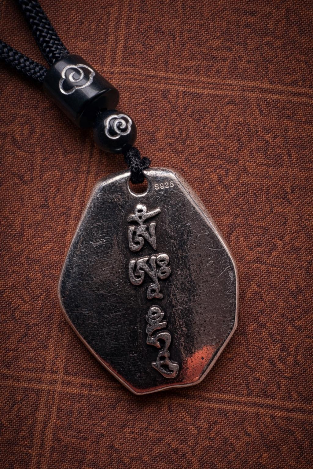 Tibetan Protector Amulet Necklace – Silver Plated Spiritual Talisman