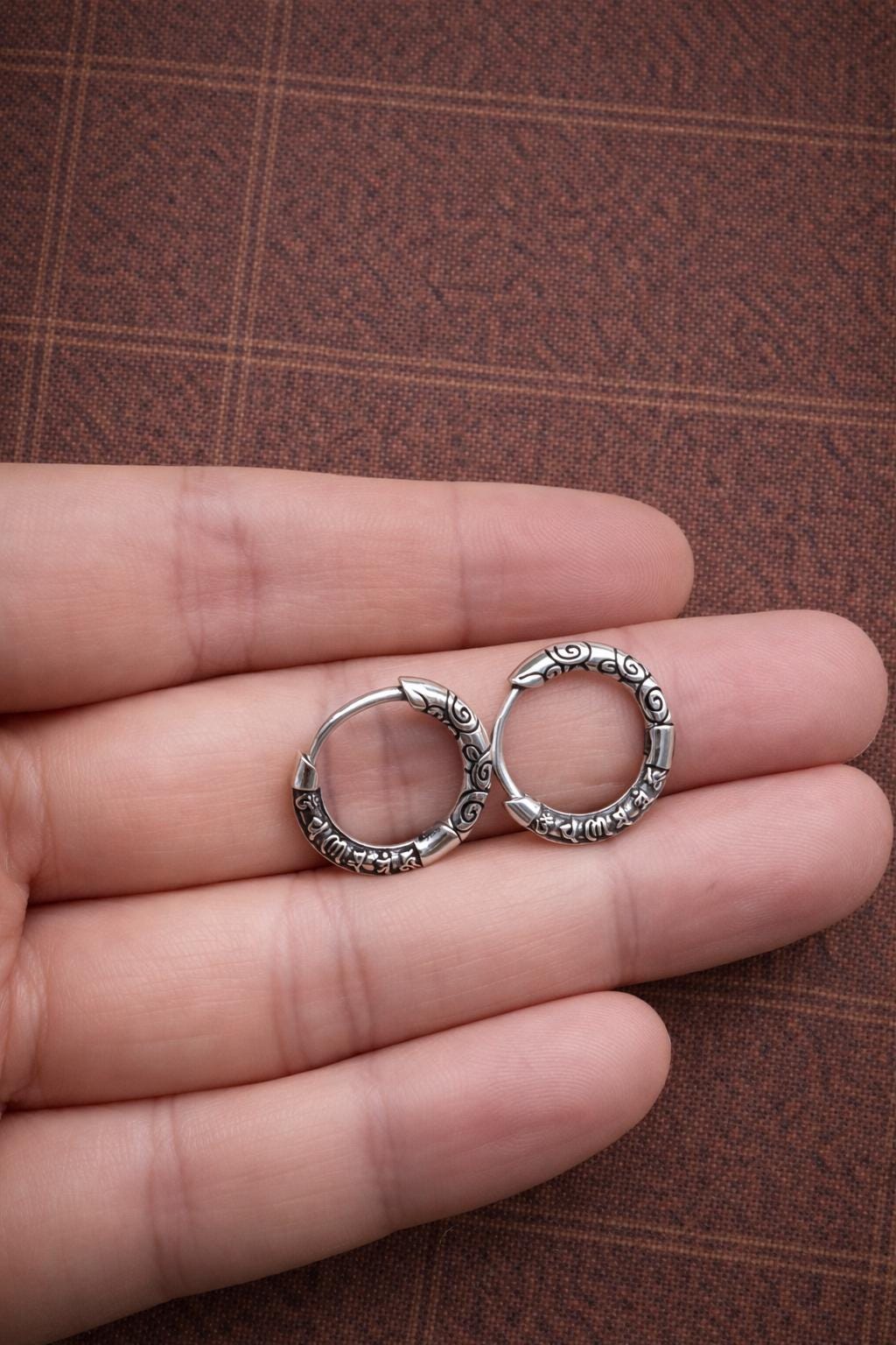Handmade Tibetan Silver-Plated Vintage Earrings