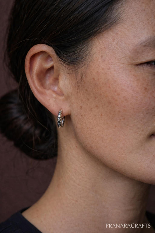 Handmade Tibetan Silver-Plated Vintage Earrings