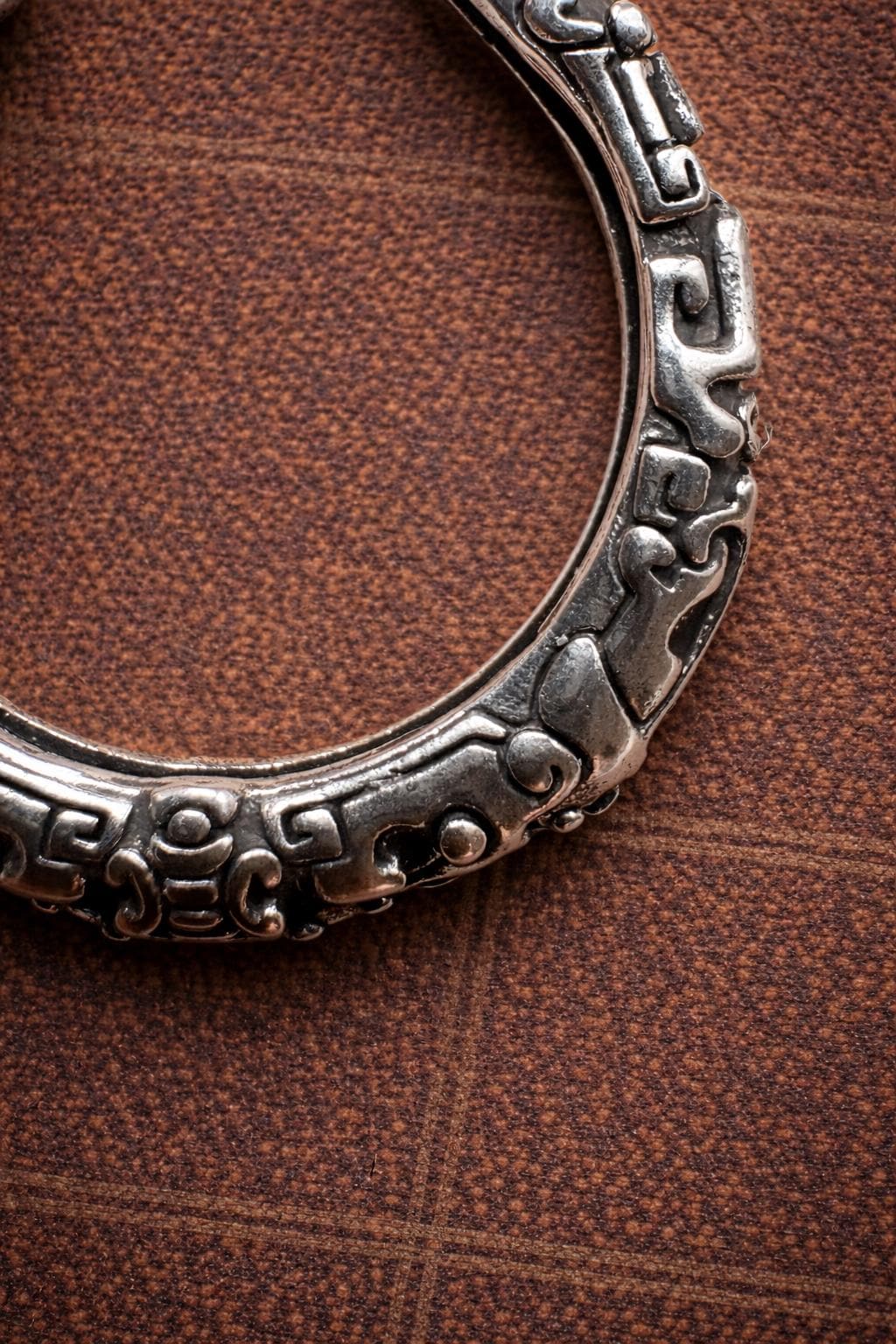 Handmade Tibetan-Style Silver-Plated Hoop Earrings