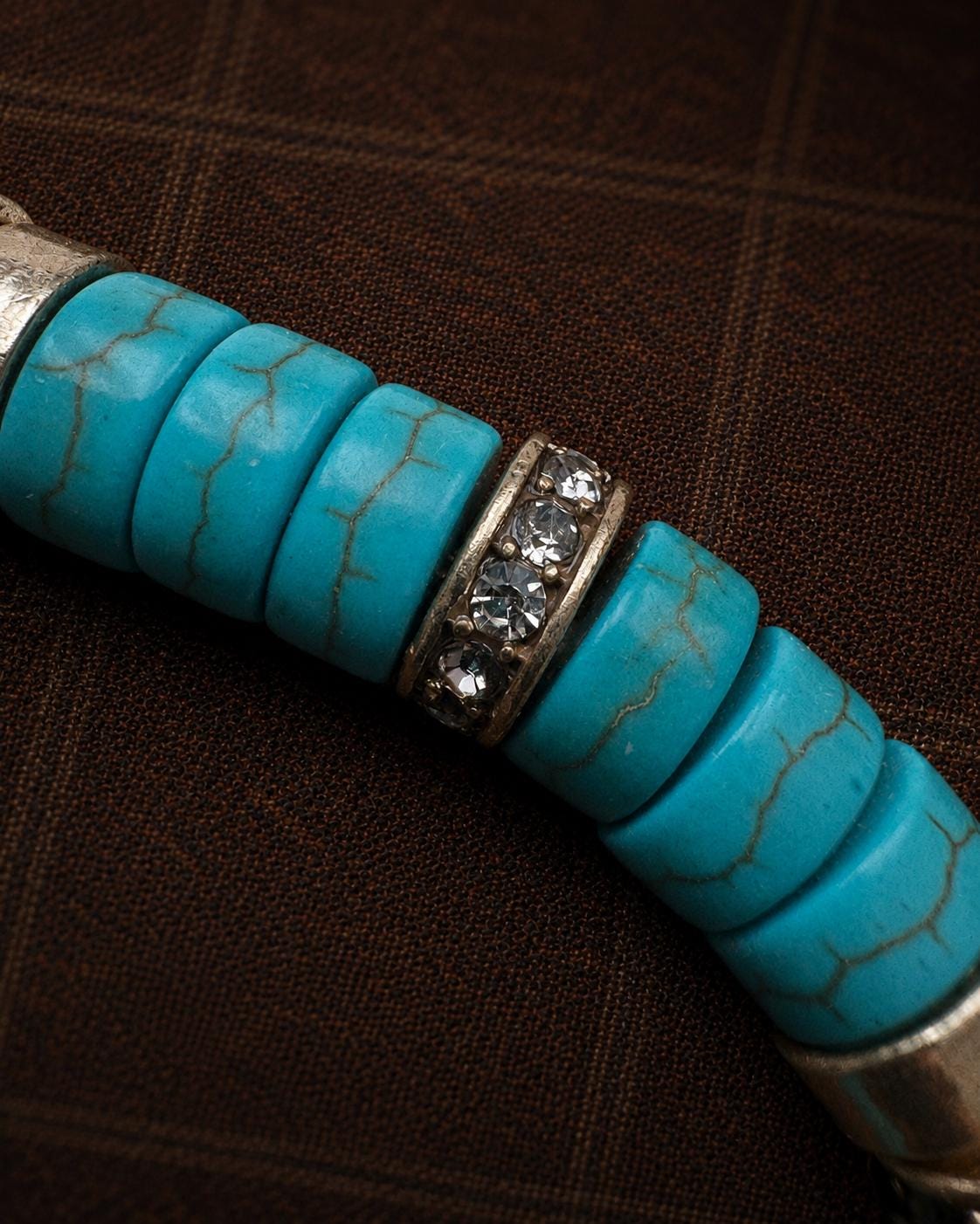 Handmade Turquoise Beaded Bracelet | Tibetan-Inspired Vintage Unisex Jewelry