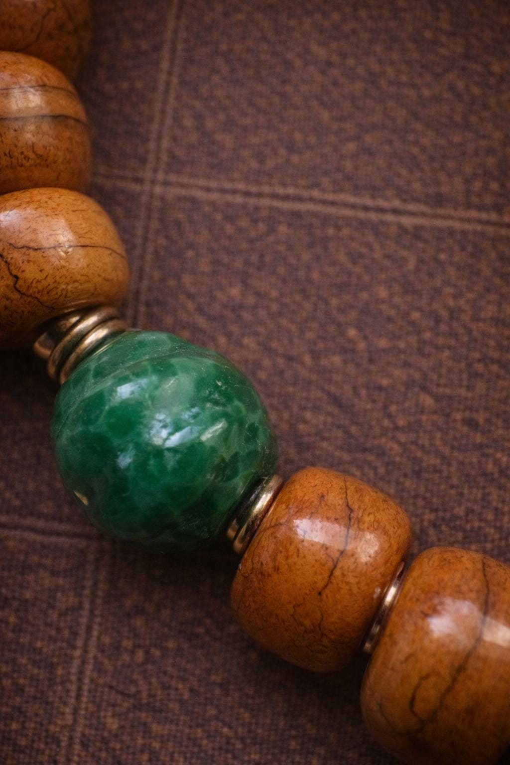 Tibetan Yak Bone Couple Bracelet – Barrel Mala Beads | Unity & Protection