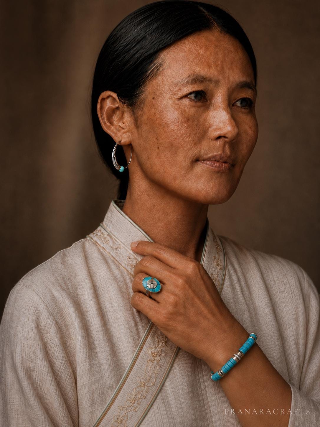 Handmade Turquoise Beaded Bracelet | Tibetan-Inspired Vintage Unisex Jewelry
