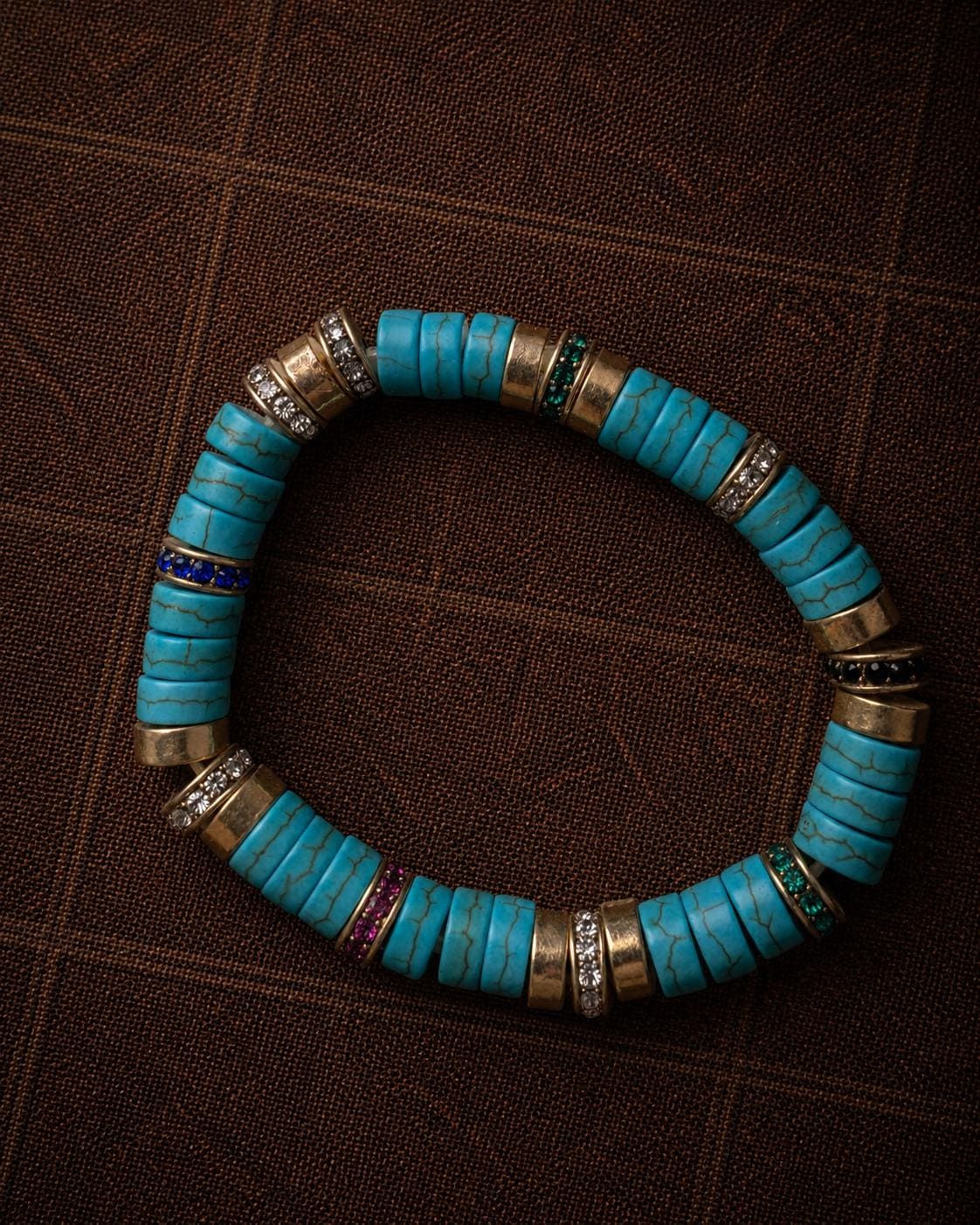 Handmade Turquoise Beaded Bracelet | Tibetan-Inspired Vintage Unisex Jewelry