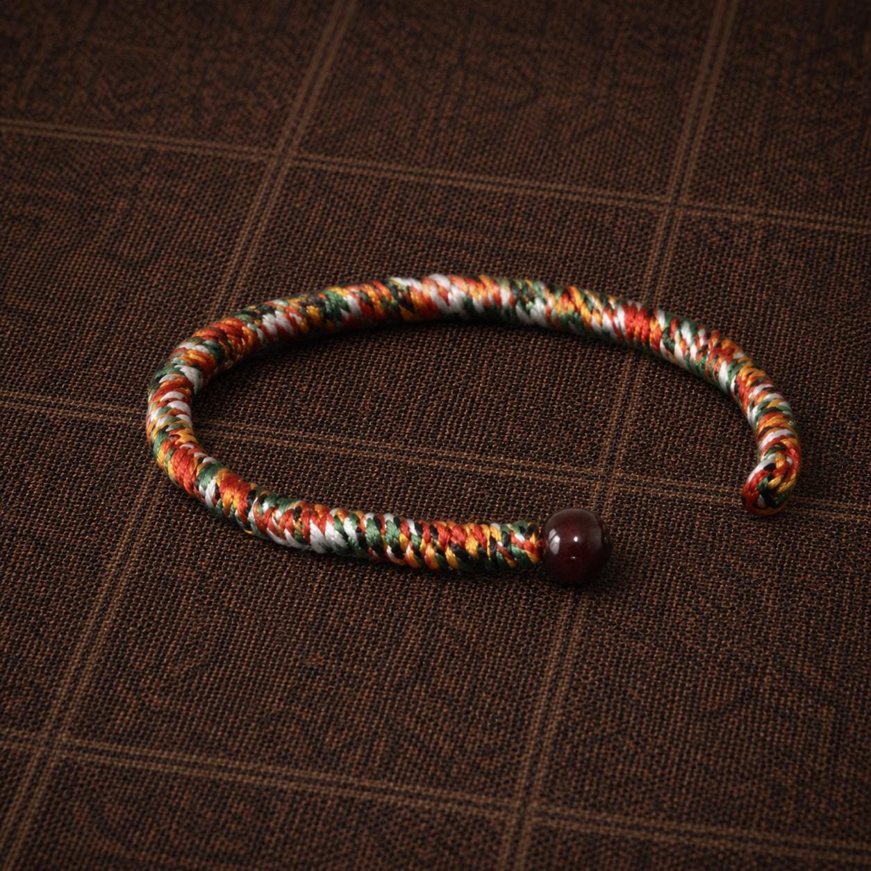 Tibetan Five-Color Vajra Knot Bracelet – Handwoven Blessing Cord