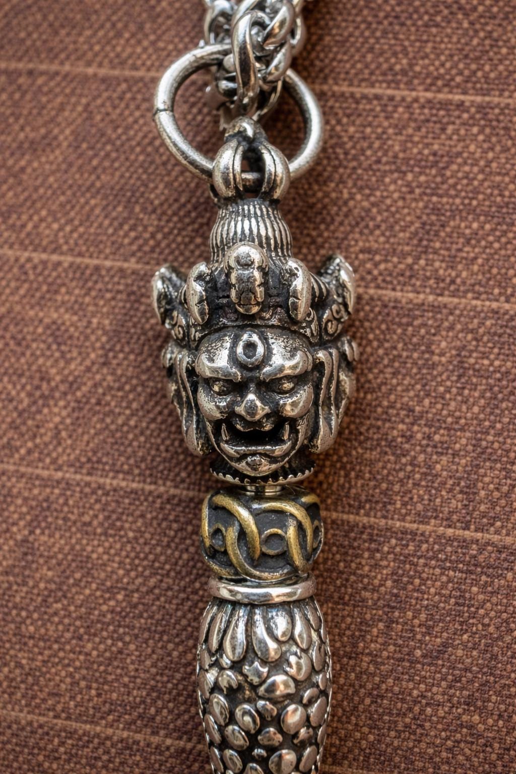 Phurba Pendant Necklace – Tibetan Dorje Amulet