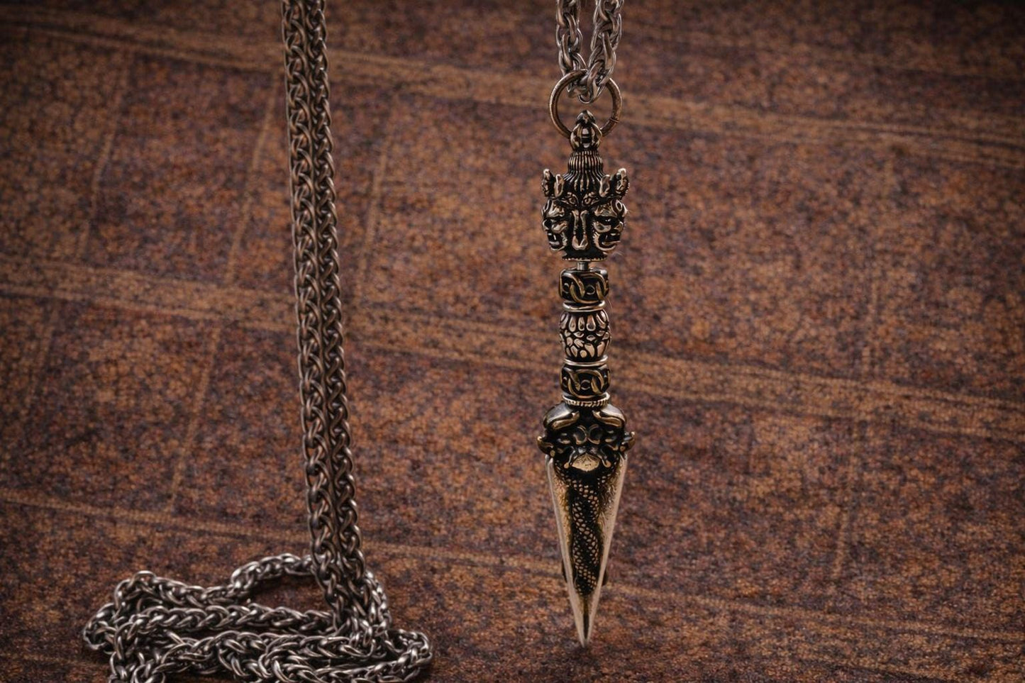 Phurba Pendant Necklace – Tibetan Dorje Amulet