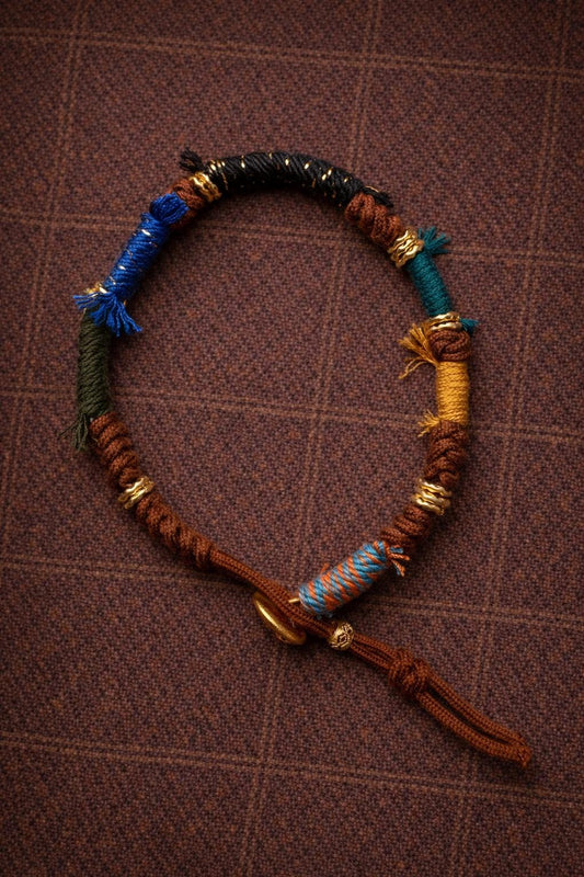 Tibetan Multicolor Braided Bracelet – Handwoven Cord Bracelet for Men & Women