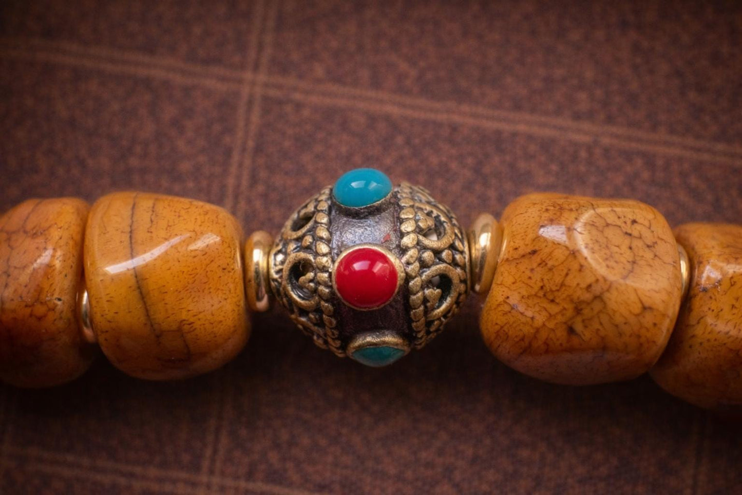 Yak Bone & Bodhi Seed Bracelet – Tibetan Vintage Spiritual Beaded Jewelry