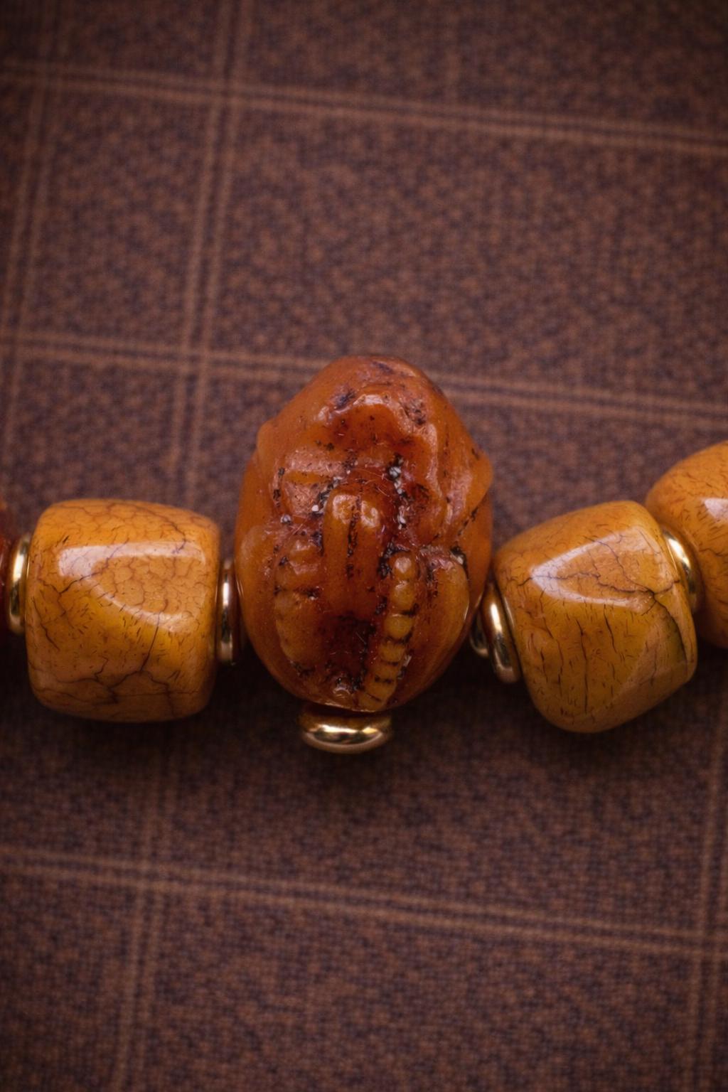 Yak Bone & Bodhi Seed Bracelet – Tibetan Vintage Spiritual Beaded Jewelry
