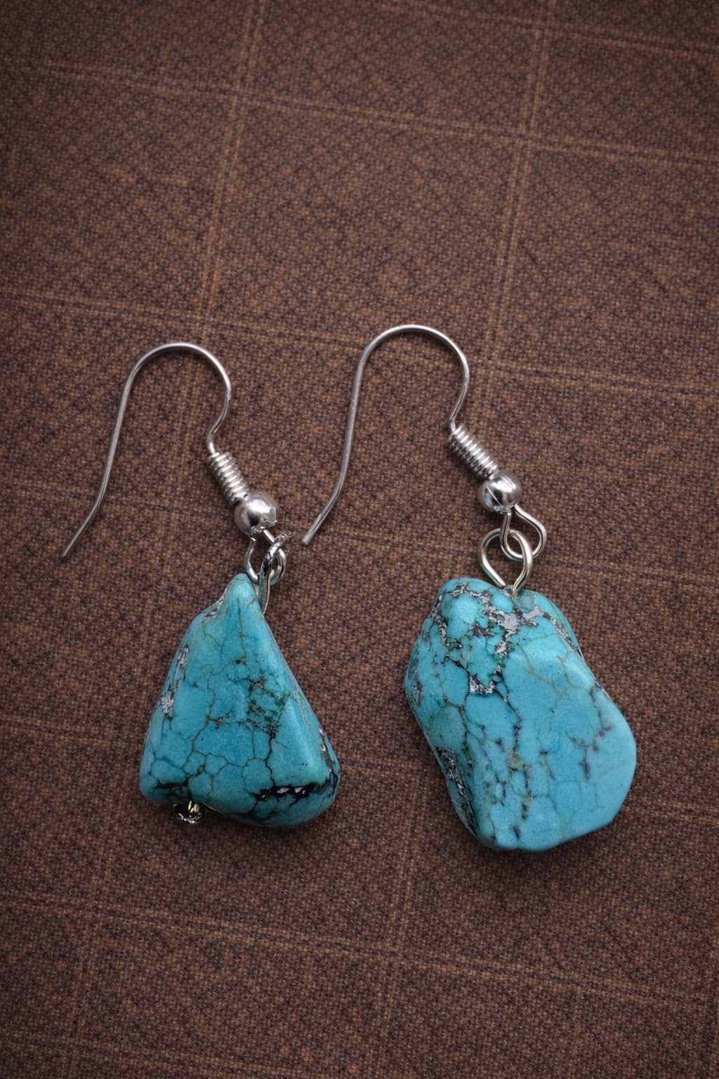 Handmade Turquoise Earrings – Vintage Tibetan-Inspired Jewelry | Unisex