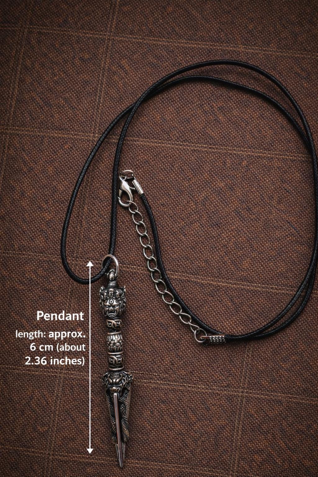 Tibetan Phurba Pendant Necklace – Vajra Dagger Amulet | Vintage Protection Talisman