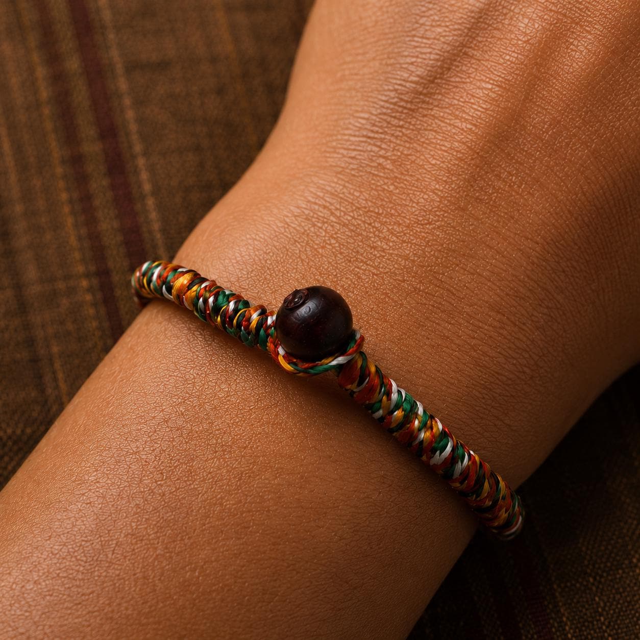 Tibetan Five-Color Vajra Knot Bracelet – Handwoven Blessing Cord