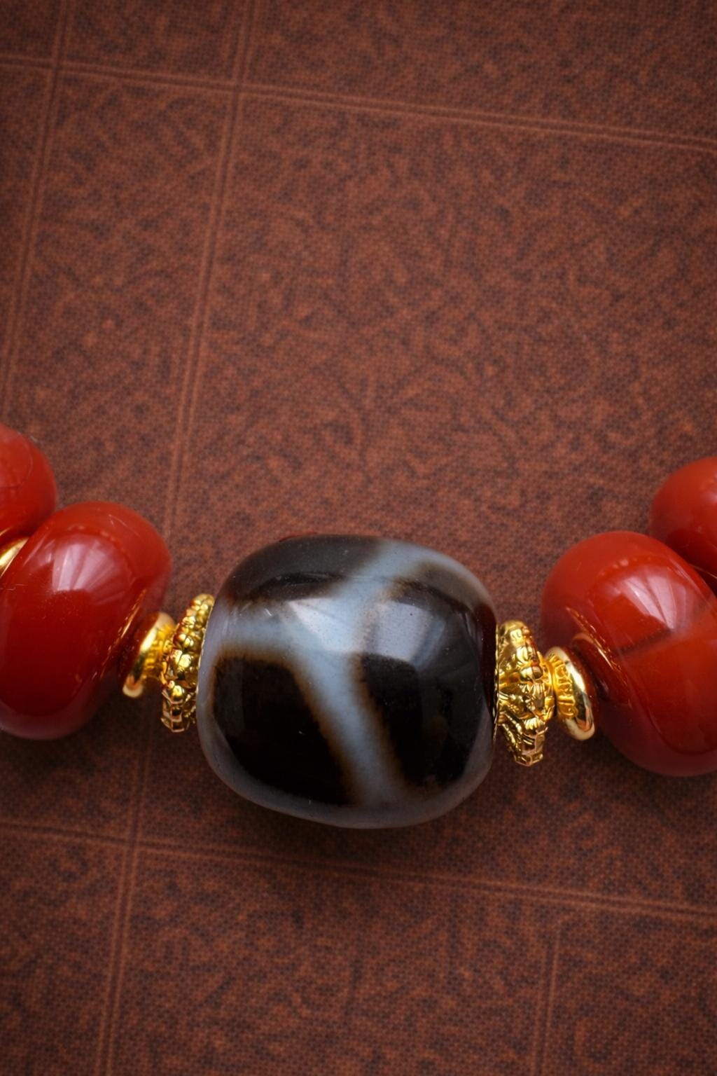 Red Agate & Turquoise Bracelet – Tibetan Style Handmade Beaded Jewelry