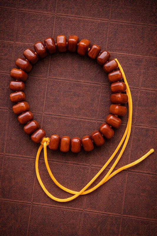 Camel Bone Bracelet – Irregular Square Beads | Minimal Vintage Jewelry