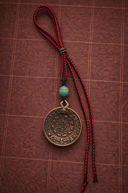 Vintage Tibetan Protection Amulet Pendant – Handwoven Car Charm Keychain Ornament