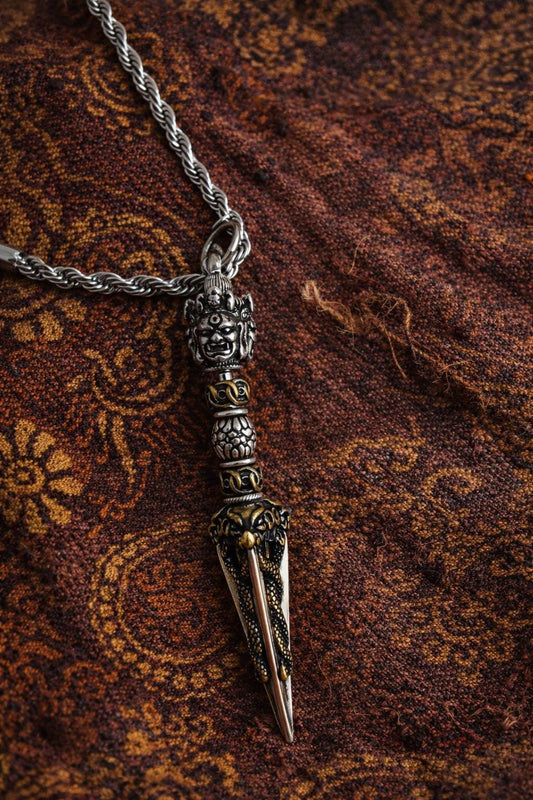 Phurba Pendant Necklace – Tibetan Dorje Amulet