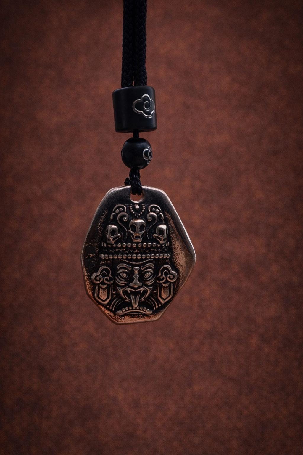 Tibetan Protector Amulet Necklace – Silver Plated Spiritual Talisman
