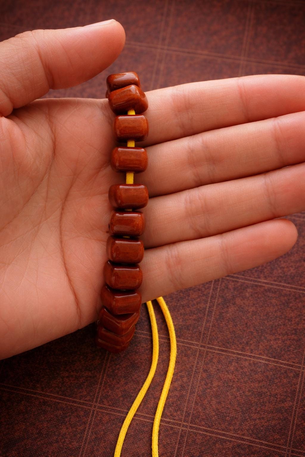 Camel Bone Bracelet – Irregular Square Beads | Minimal Vintage Jewelry