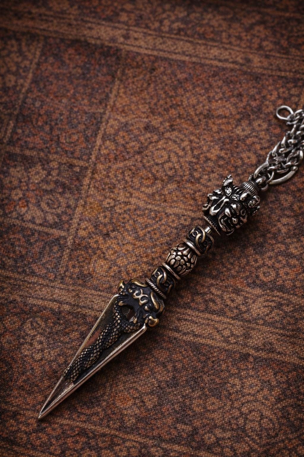 Phurba Pendant Necklace – Tibetan Dorje Amulet