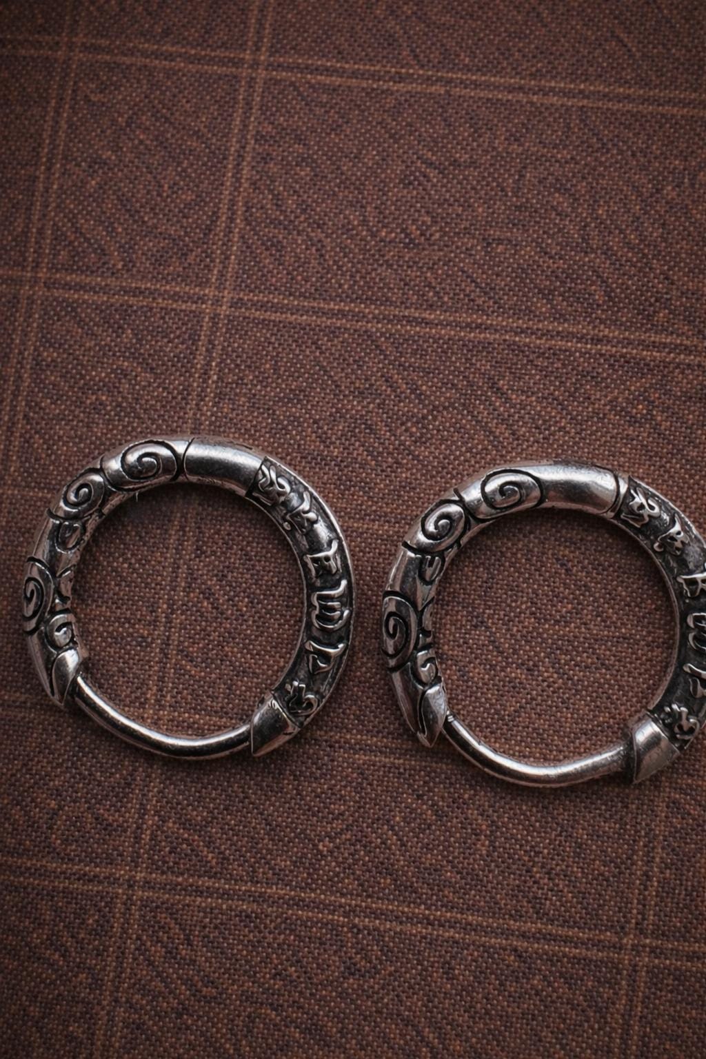 Handmade Tibetan Silver-Plated Vintage Earrings