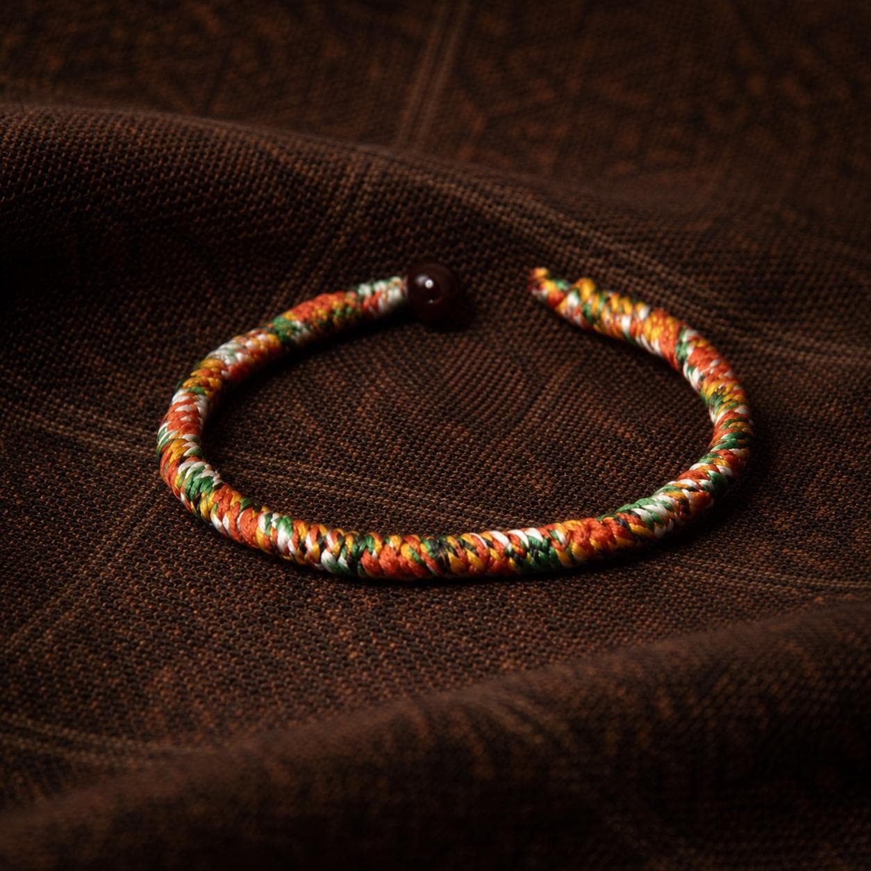 Tibetan Five-Color Vajra Knot Bracelet – Handwoven Blessing Cord