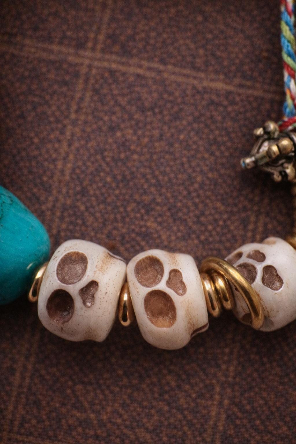 Bracelet｜Small Beads Yak Bone Skull Mala