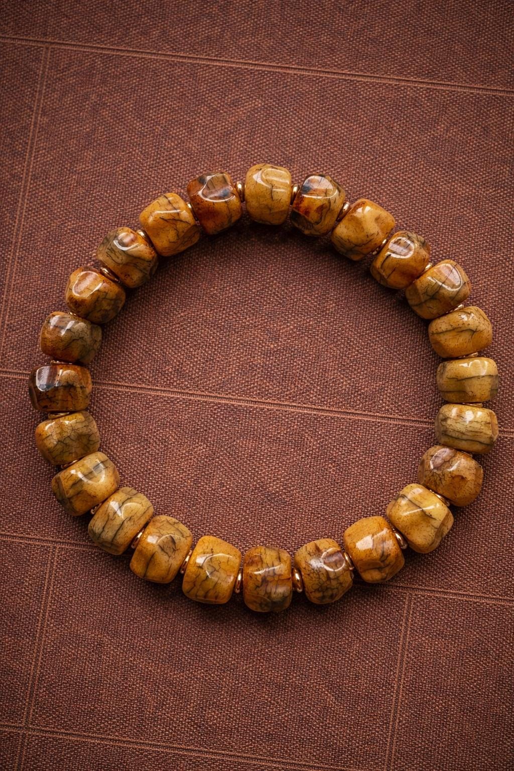 Tibetan Yak Bone & Bodhi Seed Bracelet – Vintage Carved Prayer Beads Mala Style